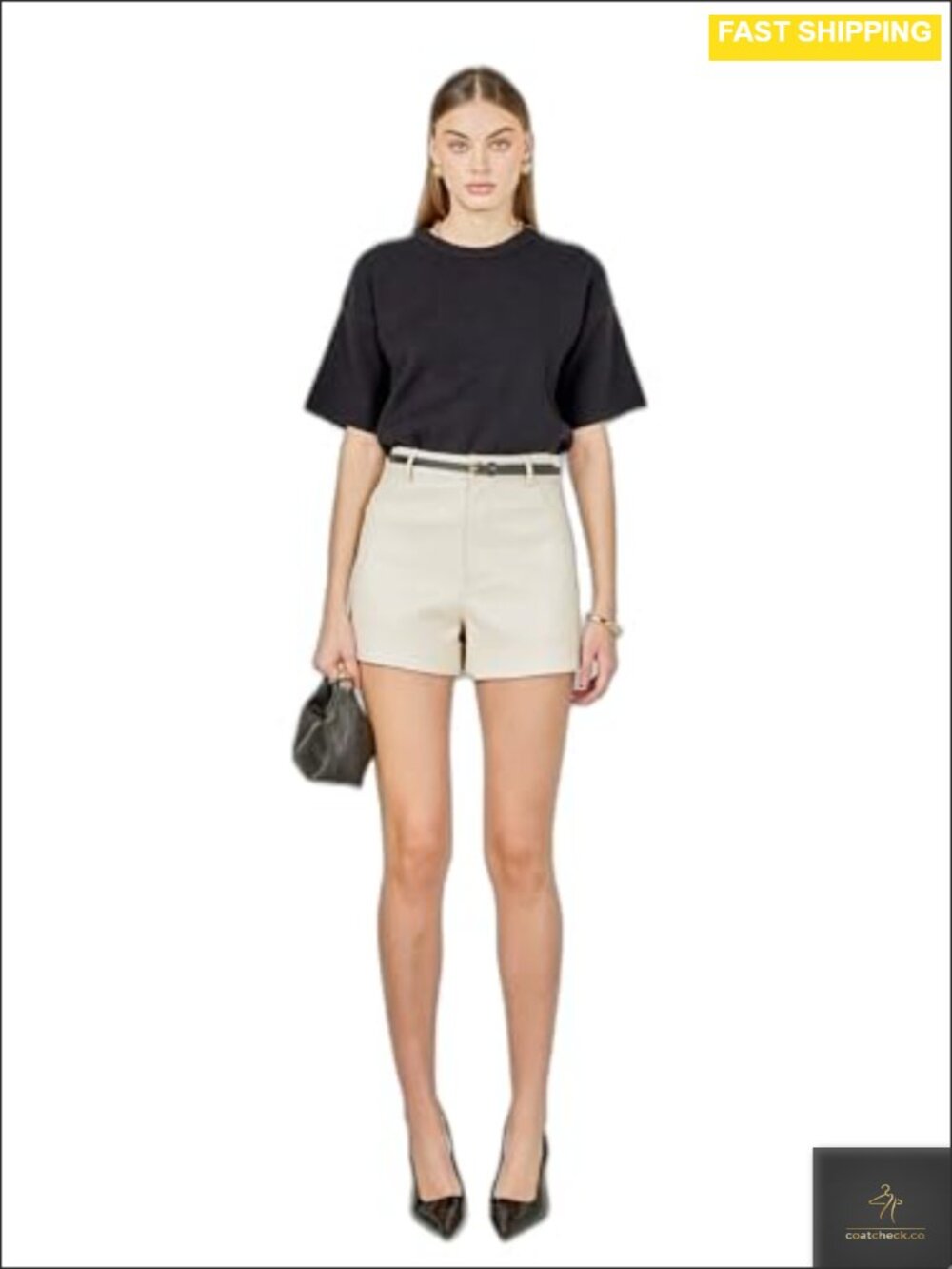 Collar Knit Half Sleeve Top Rayon Blend Office Blouse